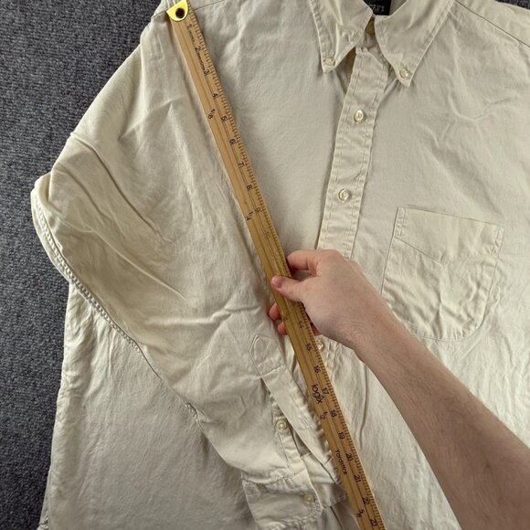 Gitman Bros Oxford Button-Down TTX USA Cotton 16 33 Pinpoint Yellow Pocket Men - Picture 7 of 16